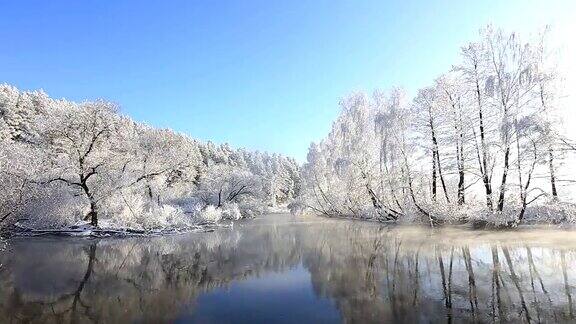 冬天河景观