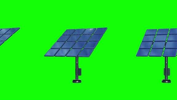 太阳能面板3d绿幕