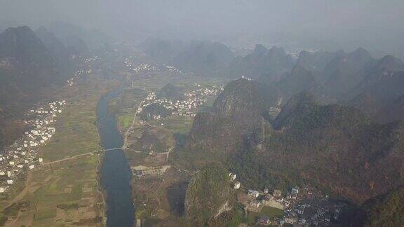 桂林山水鸟瞰图