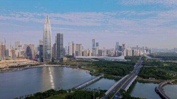 现代摩天大楼鸟瞰图中国深圳