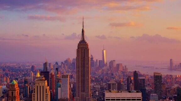 纽约:日落(白天到晚上)
