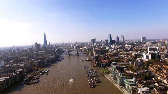 伦敦城市天际鸟瞰图