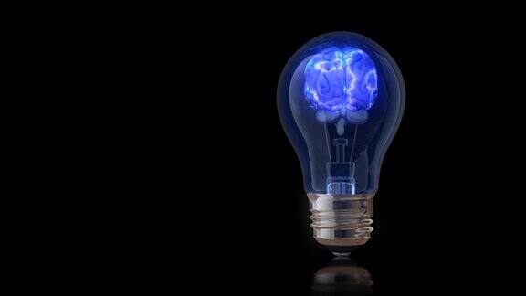 灯泡里的蓝色大脑