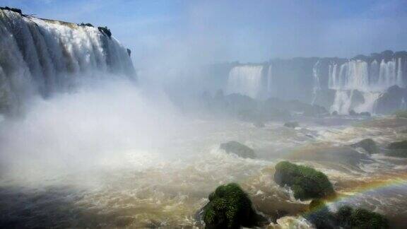 巴西巨大的伊瓜苏瀑布系统