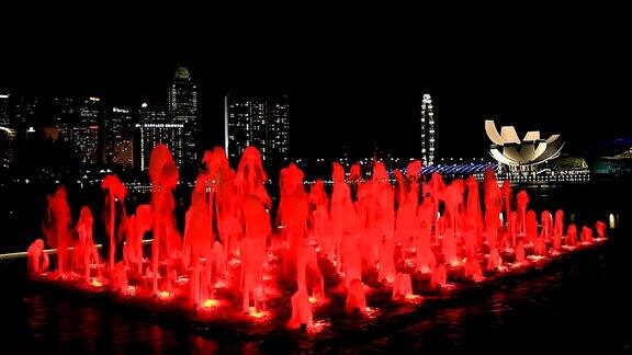 城市景观灯光喷泉