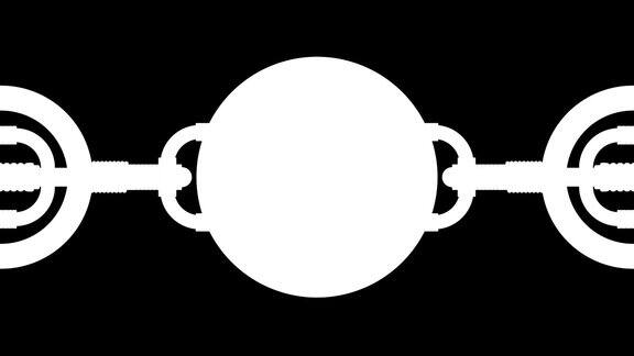 (Loop+Alpha)放大绿色屏幕显示器科幻未来主义