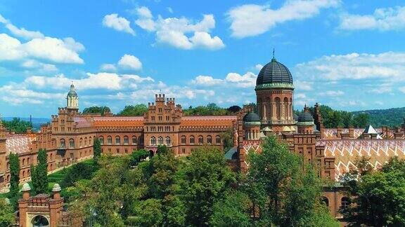 从高空俯瞰乌克兰著名的大学建筑