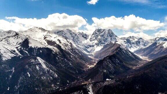 白马雪山鸟瞰图-时光流逝