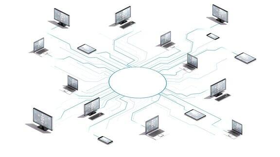 物联网计算机技术连接网络系统4k动画