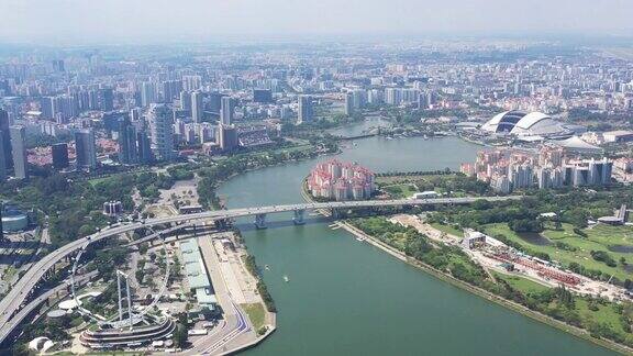新加坡白天鸟瞰图