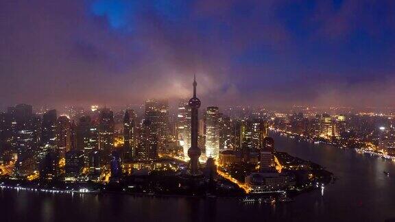 4K时光流逝上海外滩之夜