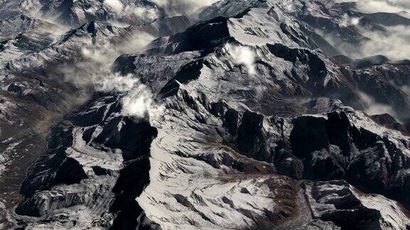 喜马拉雅山上的Ariel景色