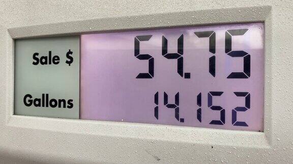 价格和加仑指标同时加满油箱与普通无铅汽油