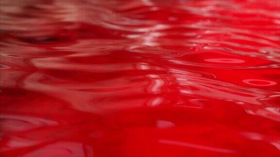 红波移动液体表面水波纹无缝循环3d渲染
