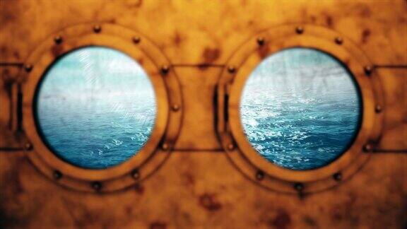 从船窗眺望热带海洋
