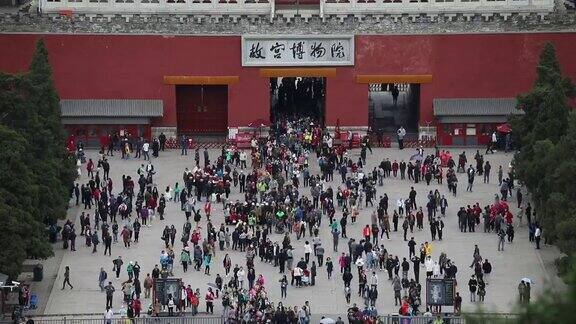 高角度特写故宫博物院(紫禁城)大门