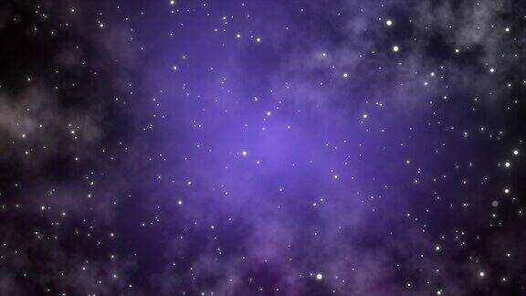 穿越深空恒星和星云太空星云背景发光的星云恒星和星系移动飞行彻底的宇宙彩色星云在空间彩色发光星云的动画