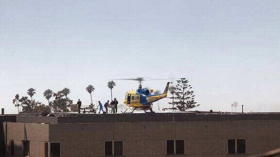 医院的直升机医疗运输