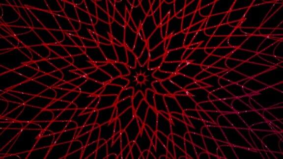 圆形抽象红色背景圣诞节4K股票视频