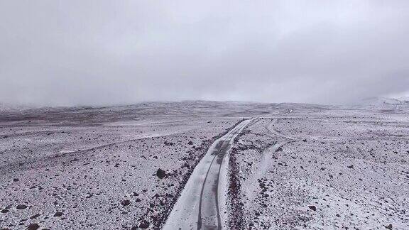 冰岛的空中雪乡