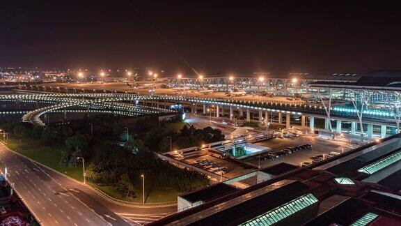TimeLapse浦东国际机场中国上海