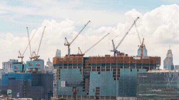 延时:城市里的建筑工地发展中工业国概念