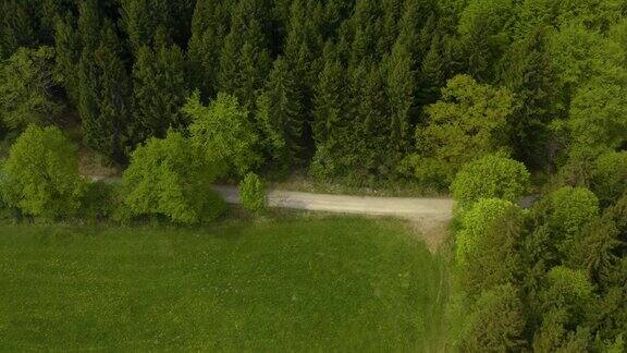 德国Ammersee湖周围树木的鸟瞰图