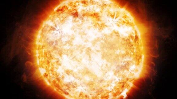 空间中太阳日冕发射和日珥的动画