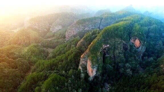 航拍福建山区风景