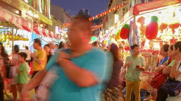 中国新年在新加坡中国城和游客享受旅游(ED)