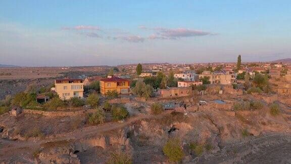 土耳其Kayseri的Agirnas镇鸟瞰图