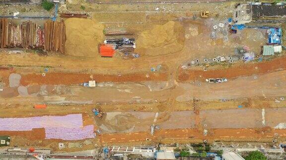 白天三亚市建设街湾高空俯视4k中国海南全景