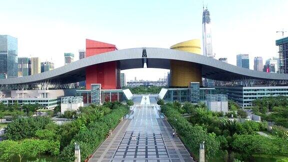 深圳现代建筑鸟瞰图和城市城市景观实时