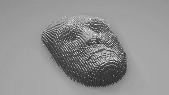 AI数字人虚拟现实技术和新业务3D未来动画的人脸抽象的背景