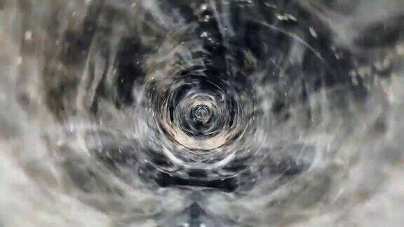 摘要黑白云隧道虫洞背景通过虫洞时间隧道进行太空旅行4K3D无缝循环无限网络技术漩涡螺旋流VJ循环动画