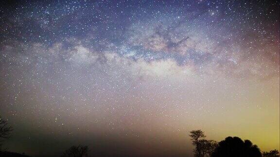 时光流逝银河和夜空