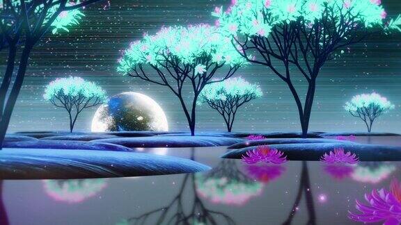 满月和幻想树