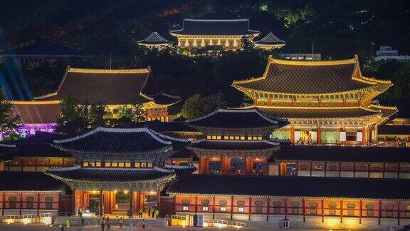 韩国汉城京福宫夜景