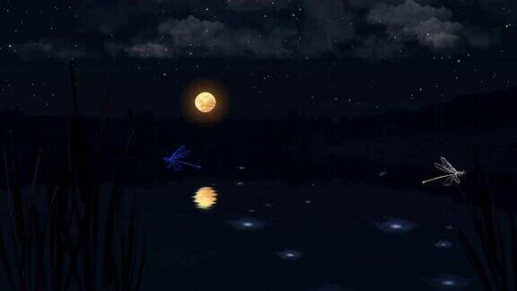 湖边的浪漫之夜