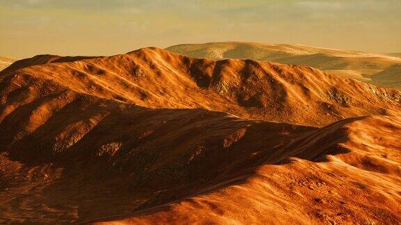 日落时的暖色沙丘