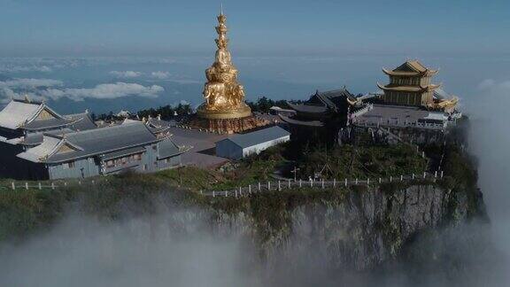 金顶峨眉山鸟瞰图