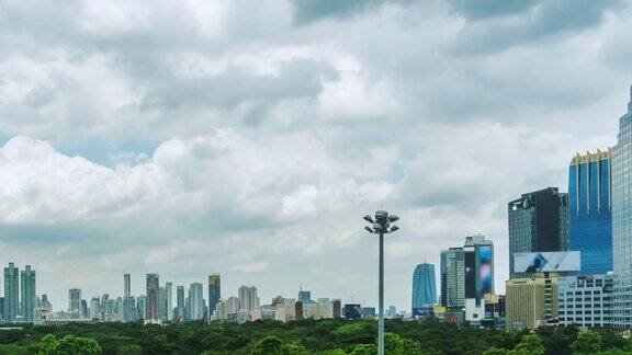 延时:云移动曼谷城市景观