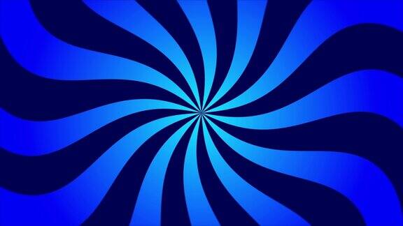 螺旋背景与阴影从浅蓝色到蓝色抽象动画循环背景螺旋蓝色背景催眠动画背景