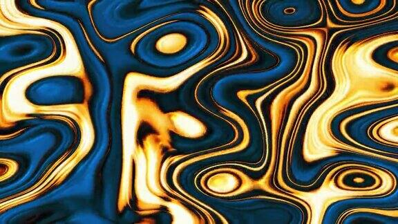 彩色大理石花纹在运动抽象背景墨水和油漆液体反应云纹理扩散旋转爆炸股票视频