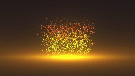 圣诞金灿灿的抽象背景电脑生成黄金粒子的3d渲染