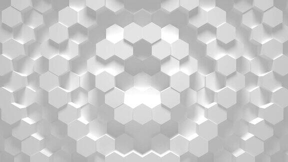 抽象几何六边形环-三维动画