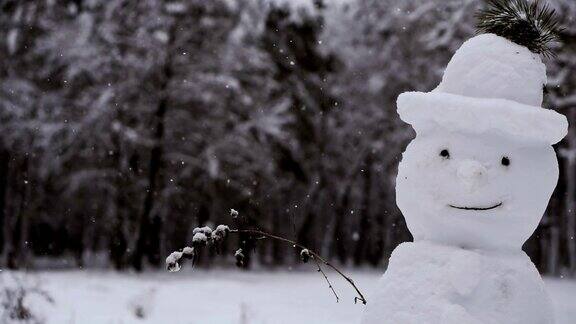 雪人下雪的雪人