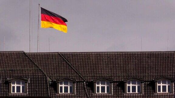 屋顶上的德国国旗