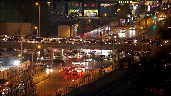 北京夜间城市交通