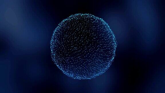 三维球体的粒子变形和旋转